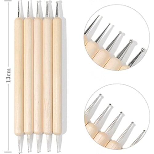 2 Size 5 pcs Embossing Stylus Tools Set 5 Pcs Acrylic/Wood for Scrapbooking For Fine Lines Freehand Embossing Intricate Patterns