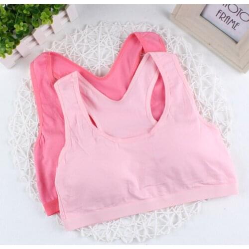 5PCS Girl Underwear Teenager Costume Clothes Cotton Training Bra Sport Bra For Teen Girl Puberty Bra Undergarment