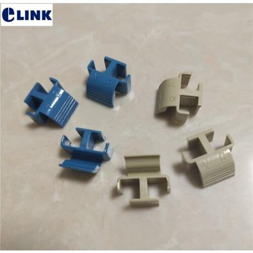 500pcs LC duplex AB clip blue gray green for LC DX connector SM MM APC fiber optic accessory ftth part free shipping ELINK