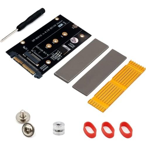 M.2 SSD to U.2 Adapter M.2 NVMe SSD to PCI-e U.2 SFF-8639 Adapter PCIe M2 Converter with M.2 SSD Cooling for Desktop Computer PC