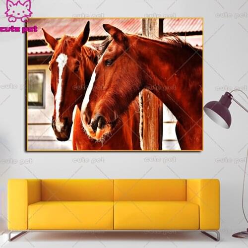 DIY Diamond Painting Animal horse Diamond Painting Mosaic Craft Needlework Full Diamond5d Embroidery Rhinestone decoration salon