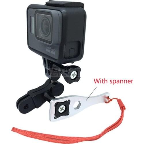 CNC Aluminum Universal Dual Joint Mount Adapter Bracket Holder For GoPro Hero 7/6/5/4 Session SJCAM XiaoYI Camera Accessories