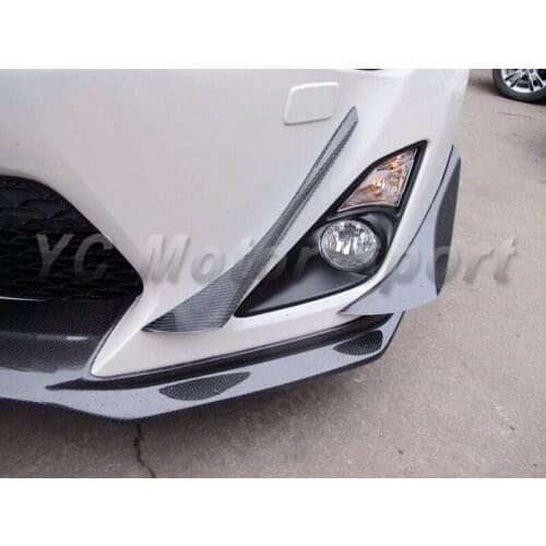 Car Accessories Carbon Fiber GRD X RB Style Front Bumper Canard 4pcs Fit For 2012-2016 GT86 FT86 ZN6 FRS BRZ ZC6