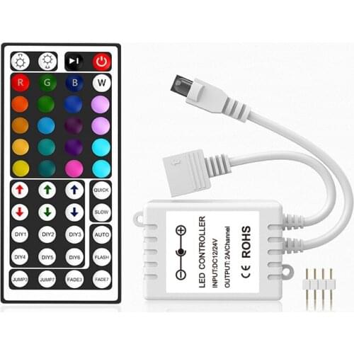 Big MOS IR44 Keys Remote DC12V -24V 2A*3CH 6A IR 44 Keys RGB Led Controller For RGB 3528 5050 LED Strip