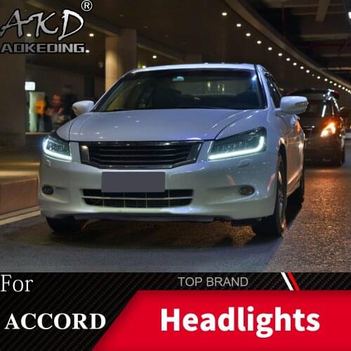 Car Styling Head Lamp Case For Honda Accord G8 2008-2013 Headlights Full LED Headlight DRL Lens Double Beam