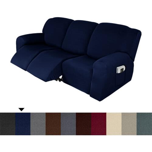 3 Seater Recliner Cover Elastic All-inclusive Massage Couch Slipcovers Stretch Polyester Spandex Relax Lounger Armchairs Covers