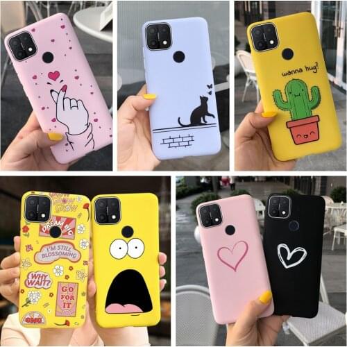 For OPPO A15 Case 2020 New Fashion Soft Slim Fundas Cute Silicone Cover For Oppo A15 A 15 Bumper 6.52 inch Protective Case Coque