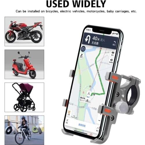 Aluminum Alloy Motorcycle Mobile Phone Holder Six-Claw Fixed Bracket For Iphone Smartphones GPS Mount Bike Stand