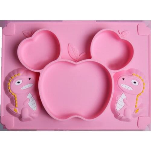 Baby Silicone Dinner Plates, Infant Training, Complementary Food Bowls, Anti-falling Suction Bowls, Tableware