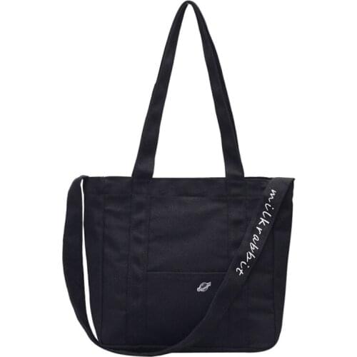 PURFAY women Canvas shopping bag reusable cloth tote shopper bag female messenger bag girl shoulder bag foldable shopping bag