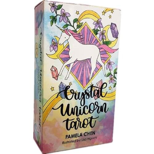 Crystal Unicorn Tarot Cards Full English Classic Board Games Cards Imaginative Oracle Divination Desk Game Tarot Cards With PDF