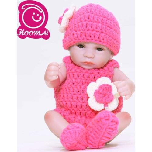 Tiny Lovely Doll Lifelike Bebe Reborn Baby Dolls 10" 25CM Full Silicone Vinyl Newborn Babies Toy Kids Birthday Christmas Gifts