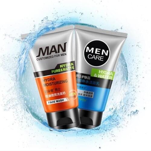 Hot 2pcs Man Face Care makeup set,Fashion Men cosmetics kit,Anti-wrinkle concealer Oil-control Toner,Moist face Cleanser cream