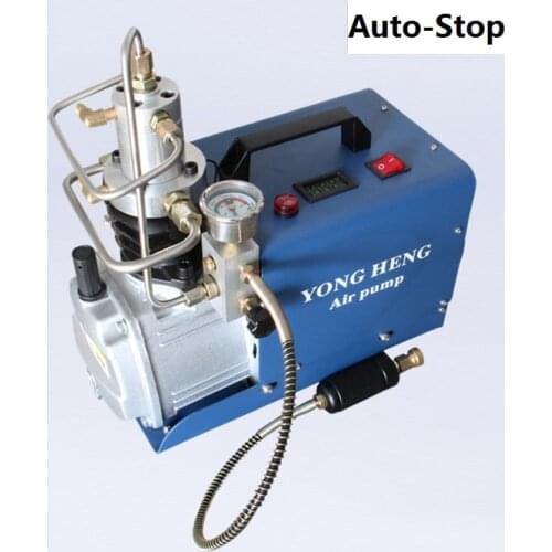 New 1pcs 110V Auto-Stop Air Compressor 300BAR 30MPA 4500PSI High Pressure Air Pump Electrical High Pressure PCP Water Cooling
