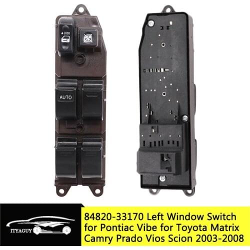 84820-33170 Car Electric Front Left Master Window Lifter Control Switch for Pontiac Vibe for Toyota Matrix Camry Prado 2003-2008