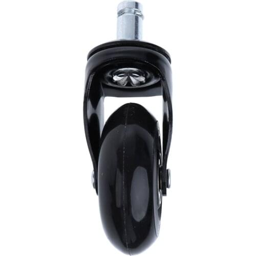 Office Chair Caster Wheels 2.5 inch Swivel Plate PU Caster Wheels Replacement Part for Furniture Home Hardware with Lock Brake