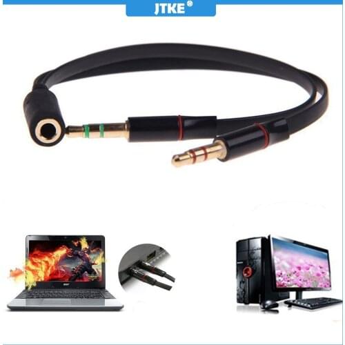 JTKE Headphone Splitter For Headset Conversion Cable Audio Cable Male To 2 Female Jack 3.5mm Adapter Aux Cable Earphone Accessor