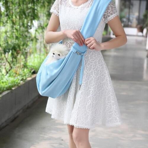 Pet Puppy Carrier Bag Cats Puppy Outdoor Travel Hands-free Small Dog Cat Carrier Bag Travel Double-sided Pouch Shoulder Tote