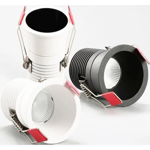 LED ceiling downlight dimmable ac110-240V 5W 7w 9W 12W embedded LED ceiling light anti-glare indoor lighting bulb