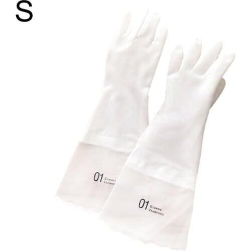 Waterproof Washing Car Dishwashing Gloves Household Cleaning Plush Translucent Rubber Gloves For Women Kitchen Cleaning Tools