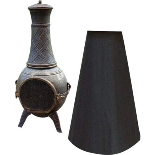 Waterproof Outdoor Garden Stove Cover Dust-proof Chiminea Sun Rain Protector Outdoor Heater Cover Basics Rain Protector