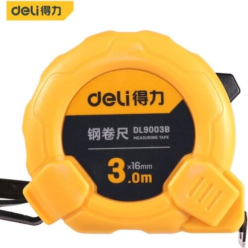 Deli Retractable Ruler Measuring Tape Portable Pull Ruler Metric Gauging Tool High Accuracy Auto Lock Gauging Tape Measure