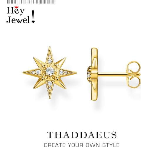 Magic Star Spell Studs Earrings,Europe Yellow Gold Color Handcrafte Jewelry For Women,2020 Shine Gift 925 Sterling Silver