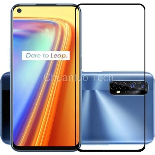 25 Pcs/Lot Full Cover Screen Protectors For Realme 7 Scratch Proof Protective Film Tempered Glass For Realme 7