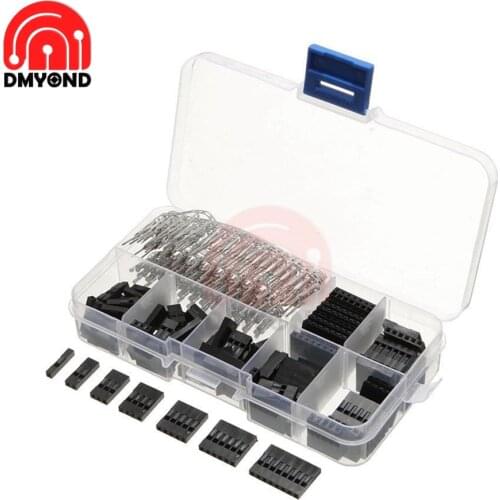 310pcs 2.54mm Dupont Connector Dupont Cable Jumper Wire Pin Header Housing Kit Male Crimp Pins+Female Pin Terminal Connector