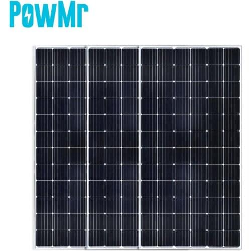370W Solar Panel Monocrystalline Silicon Photovoltaic Module Charging Power Panel Solar Panel Solar Panel