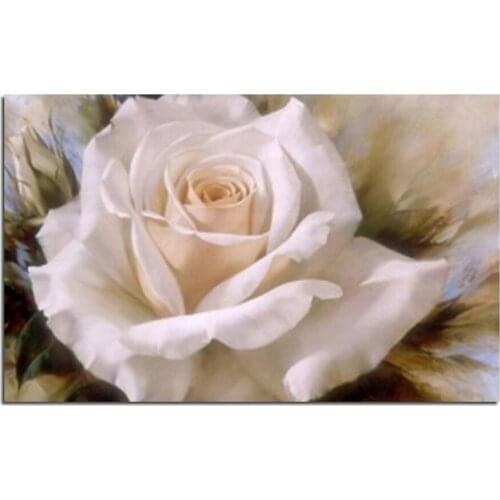 3D Pink Roses 50x75cm Needlework DIY Cross Stitch Sets For Embroidery Kits Cross-Stitching Diamond Painting Household Decoration