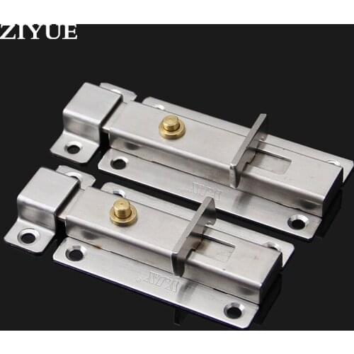 Free Shipping 3-inch Auto-latching Door With Latching Stainless Steel Spring Latch Door Bolt Latch Brass Button