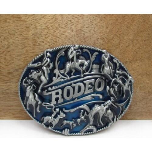 BuckleClub wholesale zinc alloy western rodeo belt buckle jeans gift cowboy belt buckle FP-02849 for men 4cm width loop