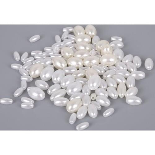 4/6/8mm Water-drop shape Straight Hole ABS Imitation Pearl Beads Loose Spacer Beads For Jewelry Making DIY Bracelet Necklace