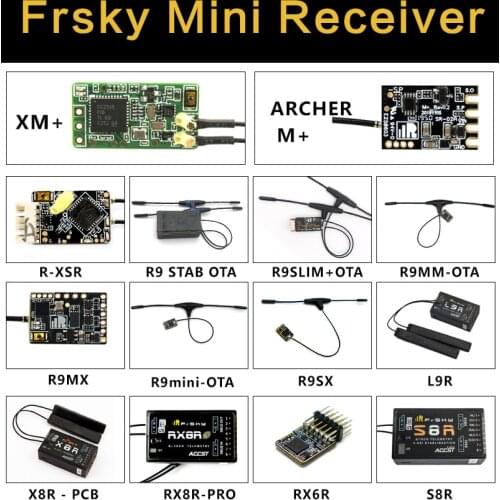 Frsky XM+ X8R-PCB R-XSR R9 STAB OTA R9slim+OTA R9MM-OTA R9MX RX8R-PRO RX6for RC FPV Racing Drone RC Parts w/ Antenna Toys