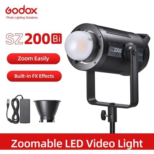 In stock Godox SZ200Bi SZ200 Bi 200W 2800-6500K Bi Bi-Color LED Video Light for Live Photography