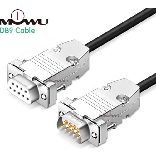 MOWU DB9Cable RS232 Data Serial Cable DB9 Pin COM Cable Male to Female Male to Male Female to Female with Straight or Cross Line