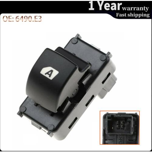 Car Passenger Side Window Glass Lifter Switch Button 6490.E3 6490E3 For Citroen C4 Berlingo For Peugeot Partner Peugeot 207