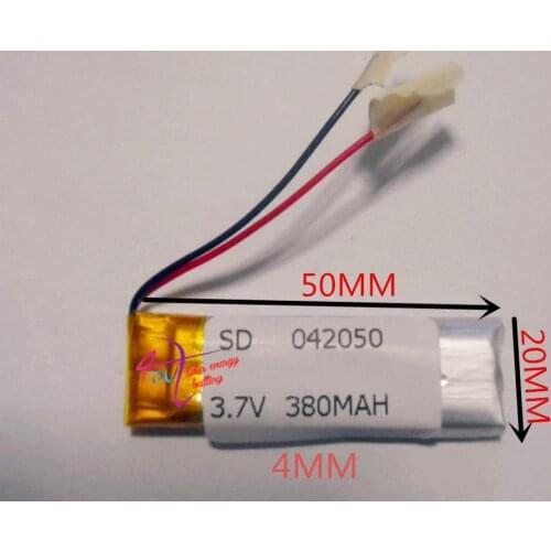 Best battery brand Size 042050 3.7V 380mah tablet battery with Protection Board For MP4 GSP Digital Products Free S