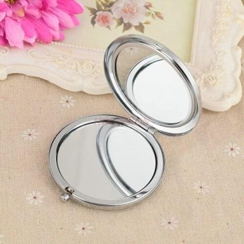 Small Mirror New Metal Makeup Mirror Portable Gift Mirror Folding Small Double Sided Sale