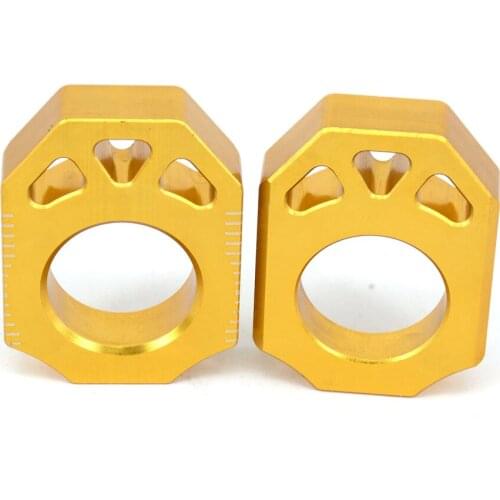 Motorcycle CNC Aluminum Rear Axle Blocks Chain Adjuster For Suzuki RMZ250 2004-2019 RMZ450 2005-2019 RMX450Z 2010-2017