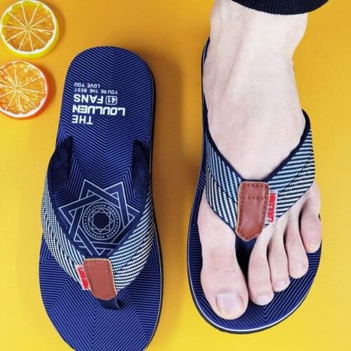 Summer All-Match Non-Slip Slippers Flip-Flops Mens 2021 New Fashion Wear-Resistant Casual Flip-Flop Beach Sandals Plus Size Y