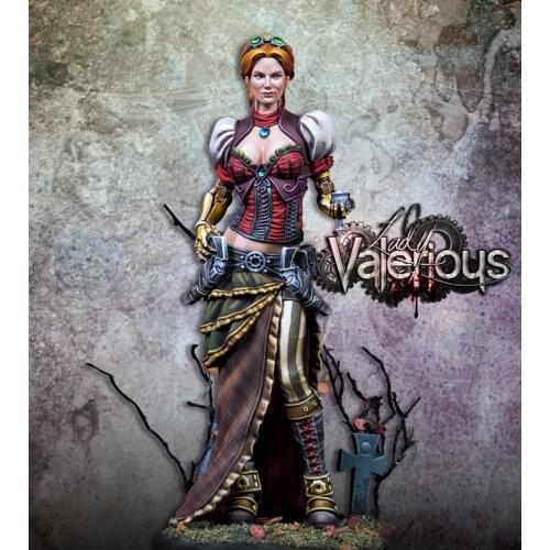 Unpainted Kit 1/24 75mm LADY VALERIOUS soldier ancient 75mm Resin Figure miniature garage kit