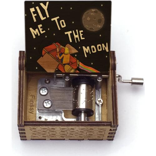 Hand music box music fly me to the moon Home Decor wife girlfriend boyfriend Halloween Christmas new year Valentine day Gifts