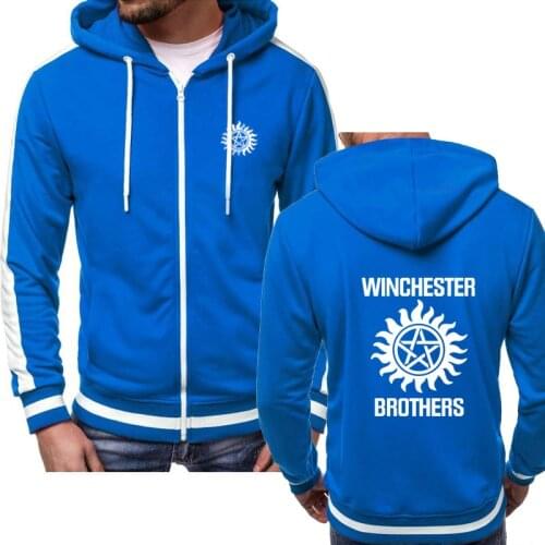 2021 new Supernatural Hoodie Men Winchester Bros Sweatshirt Hooded Sweatshirt Casual Mens hoodie jacket Sweatshirt