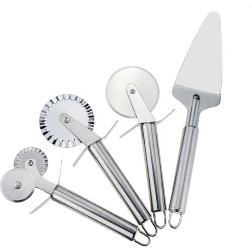 Stainless Steel Pizza Cutter Knife Cake Tools Pizza Wheel Slicer for Waffle Cookies Bread Pies Pastry Pasta Dough Baking Tools