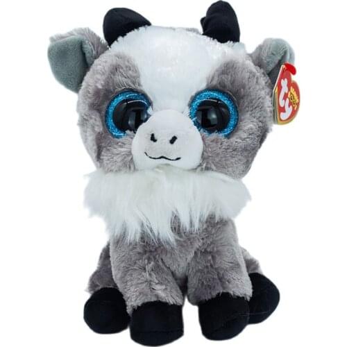 New product 6 inch 15 cm Ty big eyes plush peas plush animal Grey goat collection doll boy girl child birthday Christmas gift
