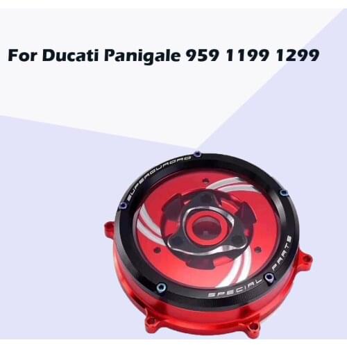 For Ducati Panigale 959 1199 1299 Racing Clear Clutch Cover & Spring Retainer R Available In Gold, Red And Black