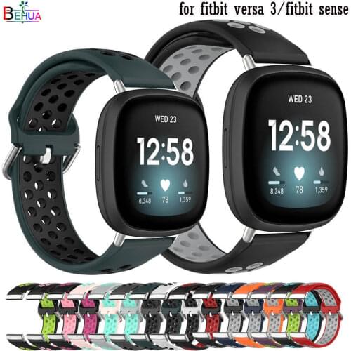 Hot Wristband Watchband For Fitbit Versa 3 / Sense Smartwatch strap Soft Silicone Sports wearable bracelet band Colorful
