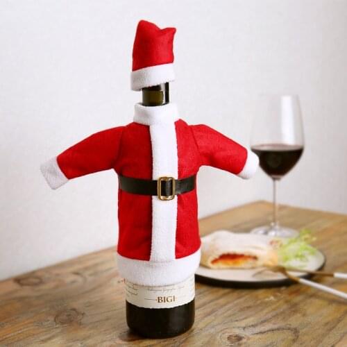 Christmas Decorations for Home Santa Claus Wine Bottle Cover Snowman Stocking Gift Holders Xmas Navidad Decor New Year Decoratio